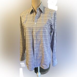 Jeremy Argyle NYC Blue and White Checkered Men's Shirt